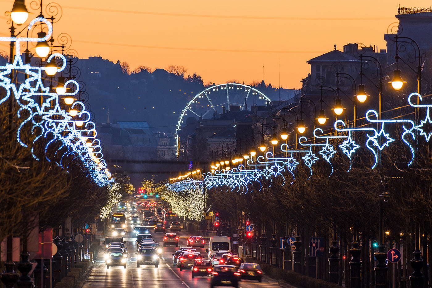 Andrássy Avenue in Christmas lights #1898