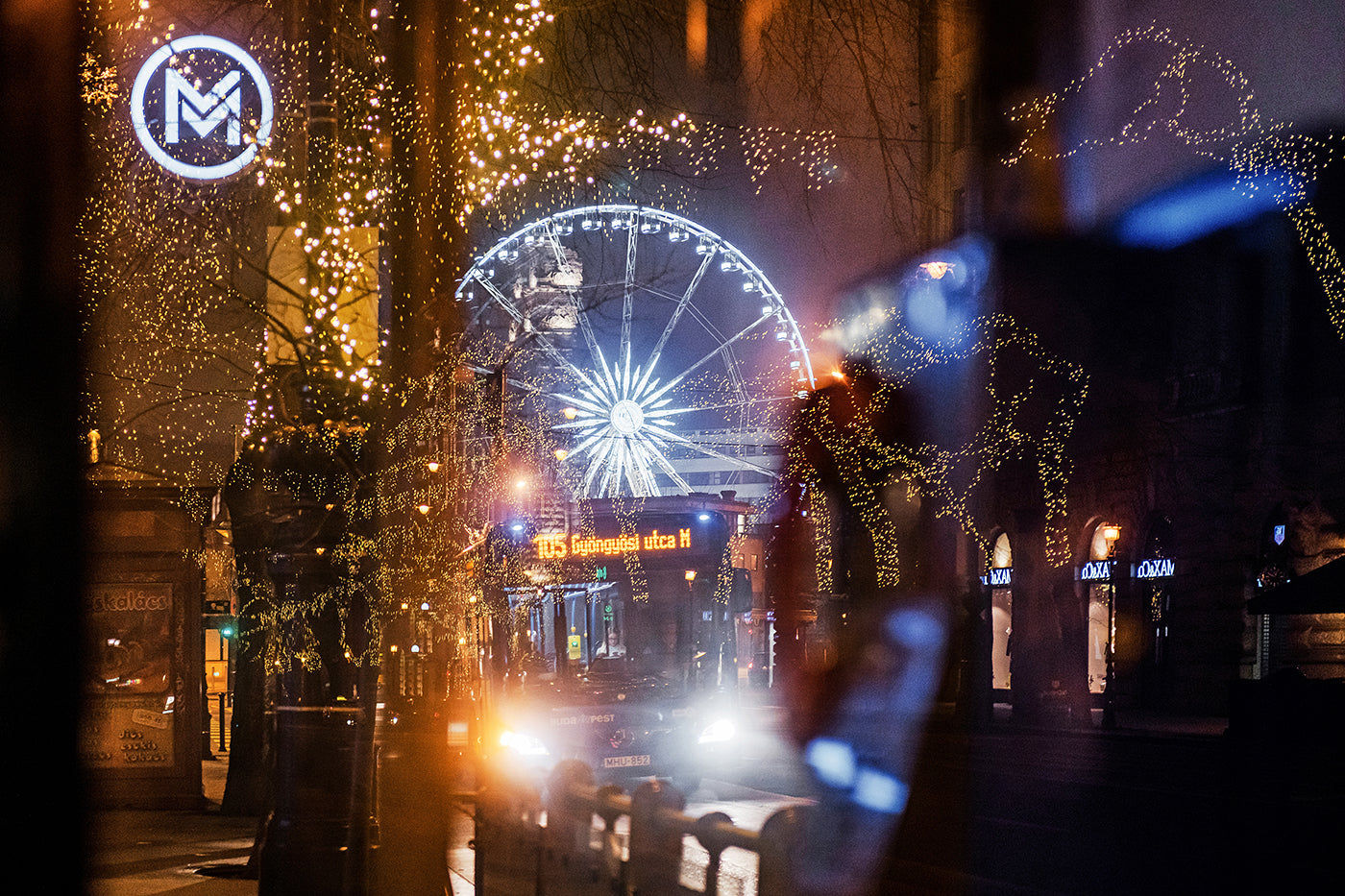 Andrássy Avenue in Christmas lights #1901