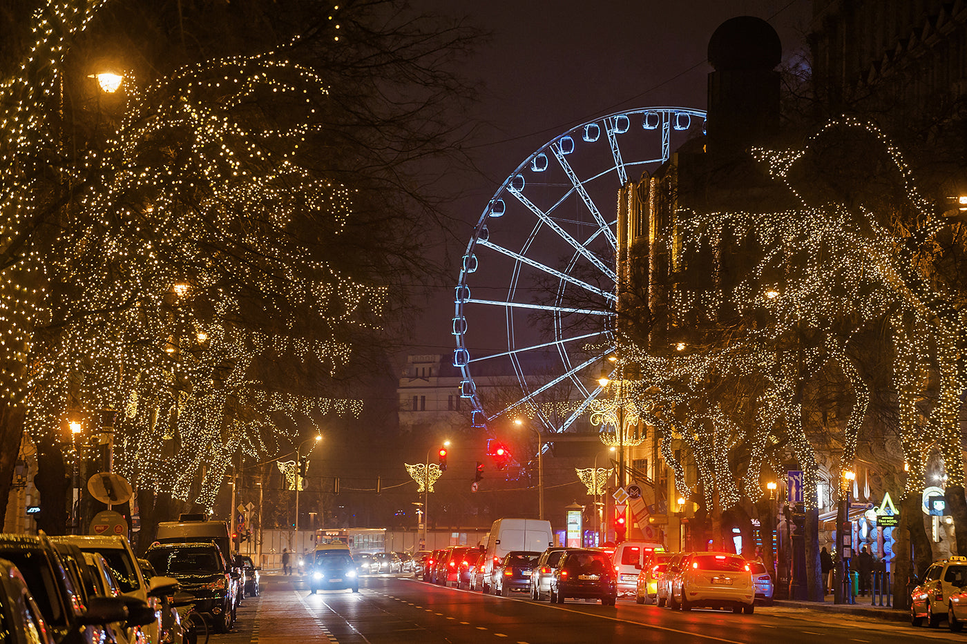 Andrássy Avenue in Christmas lights #1903
