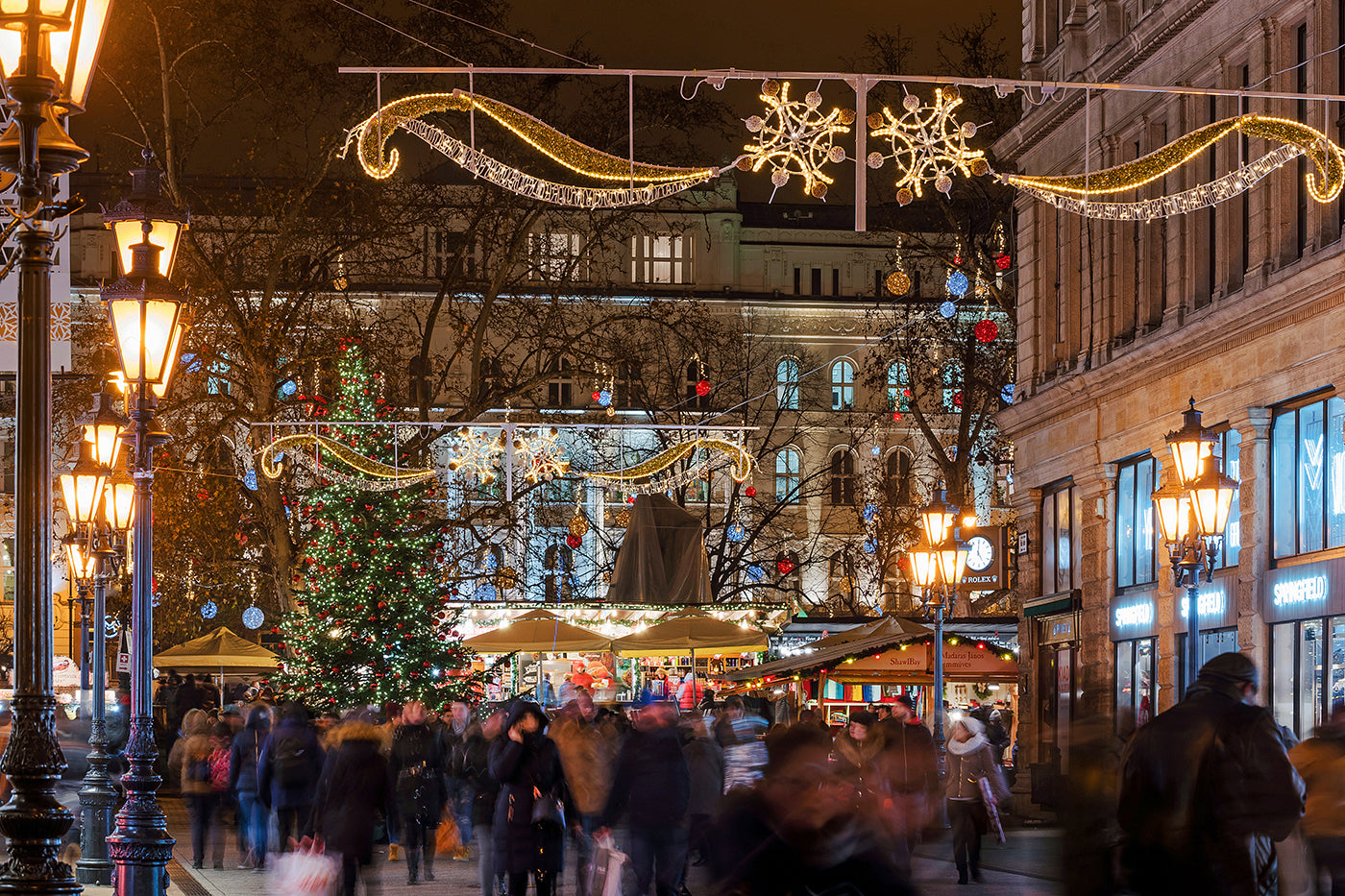 Váci Street and Vörösmarty Square in Christmas lights #1922