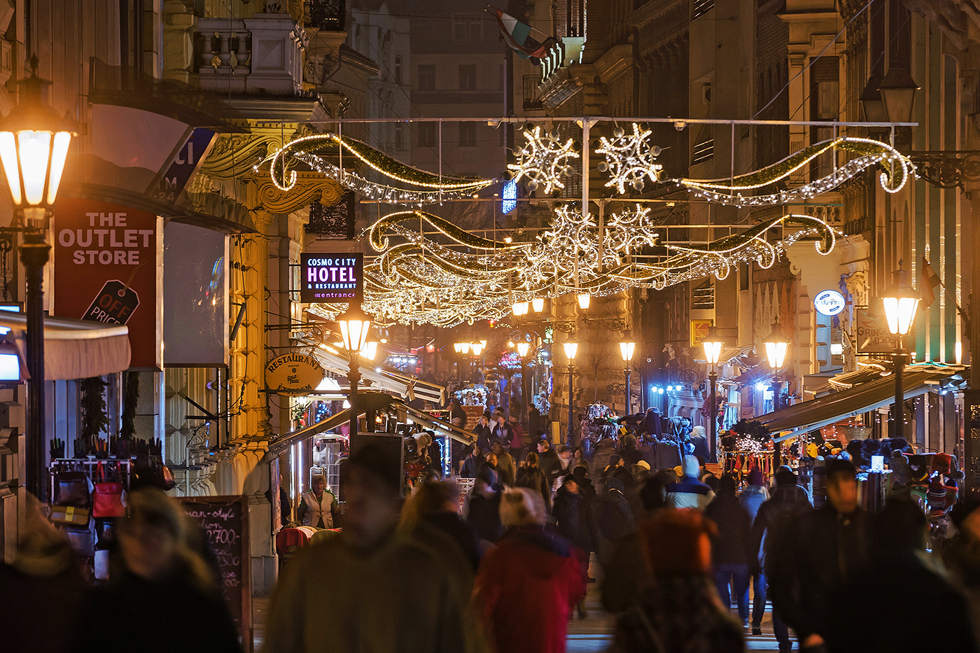 Váci Street in Christmas lights #1923