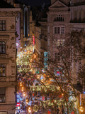 Váci Street from Vörösmarty Square in Christmas lights #1925