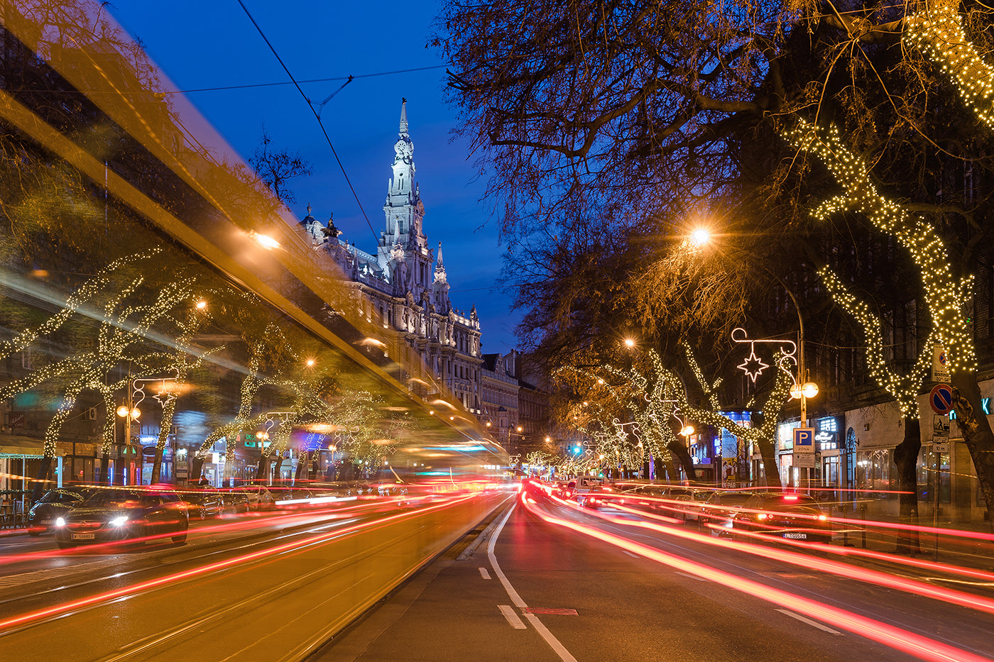 Grand Boulevard in Christmas lights #1930