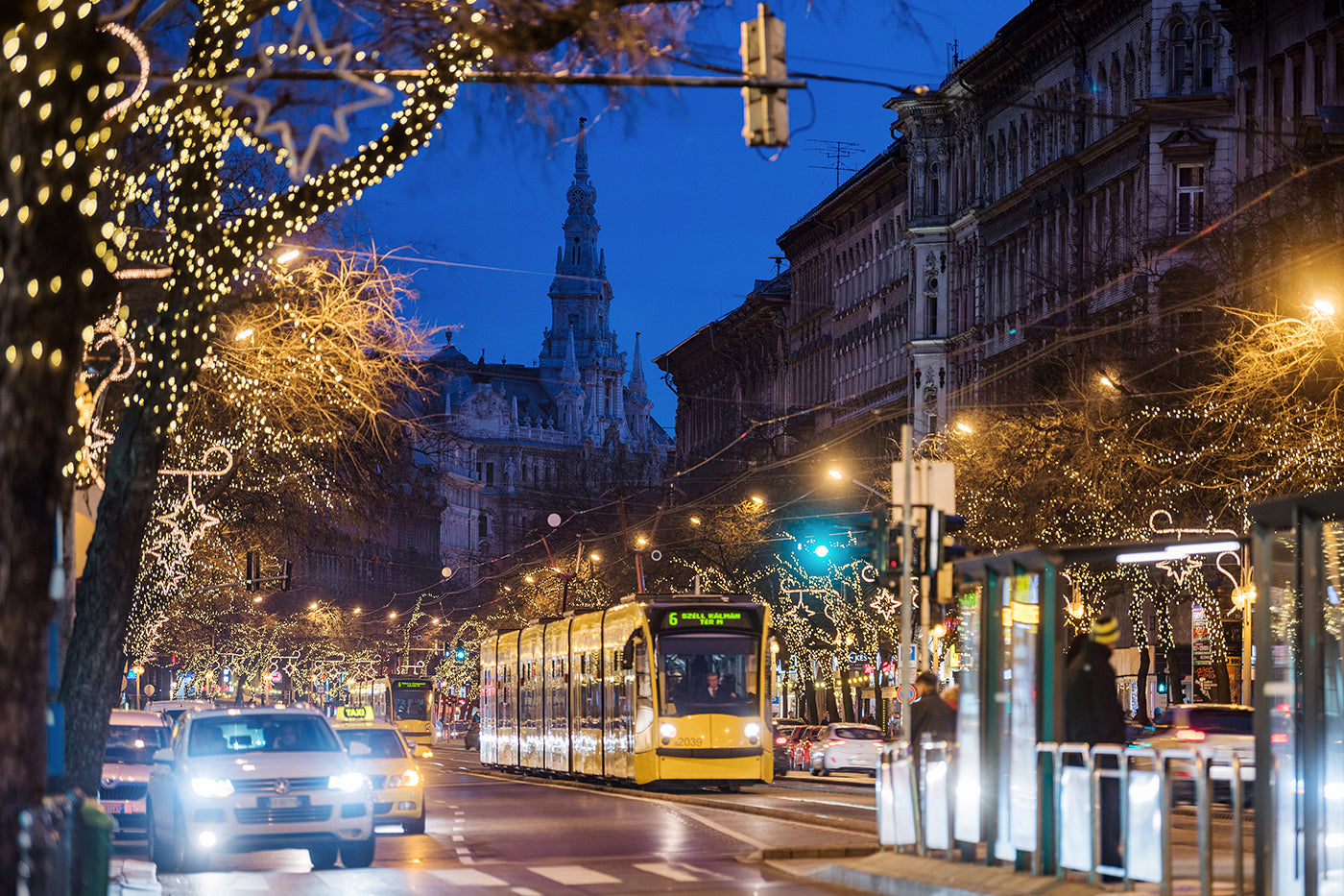 Grand Boulevard in Christmas lights #1935