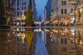 Vörösmarty Square at Christmas after the rain #1937