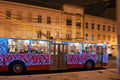 Christmas trolleybus at Arany János Street #1988