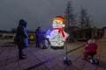Light snowman in Millenáris Park #2041
