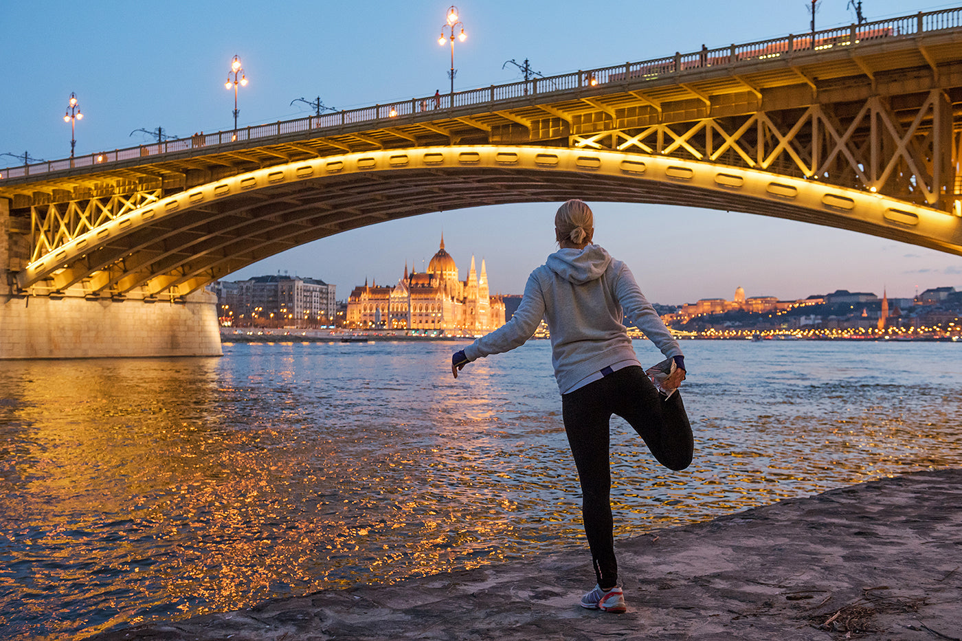 Stretching on Margaret Island #2135