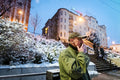 Scenery of Széll Kálmán Square in snowfall #2242