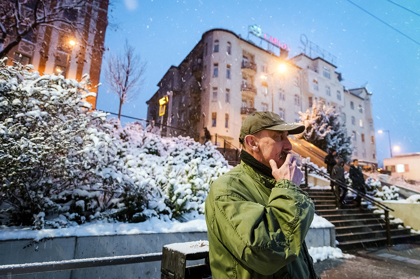 Scenery of Széll Kálmán Square in snowfall #2242