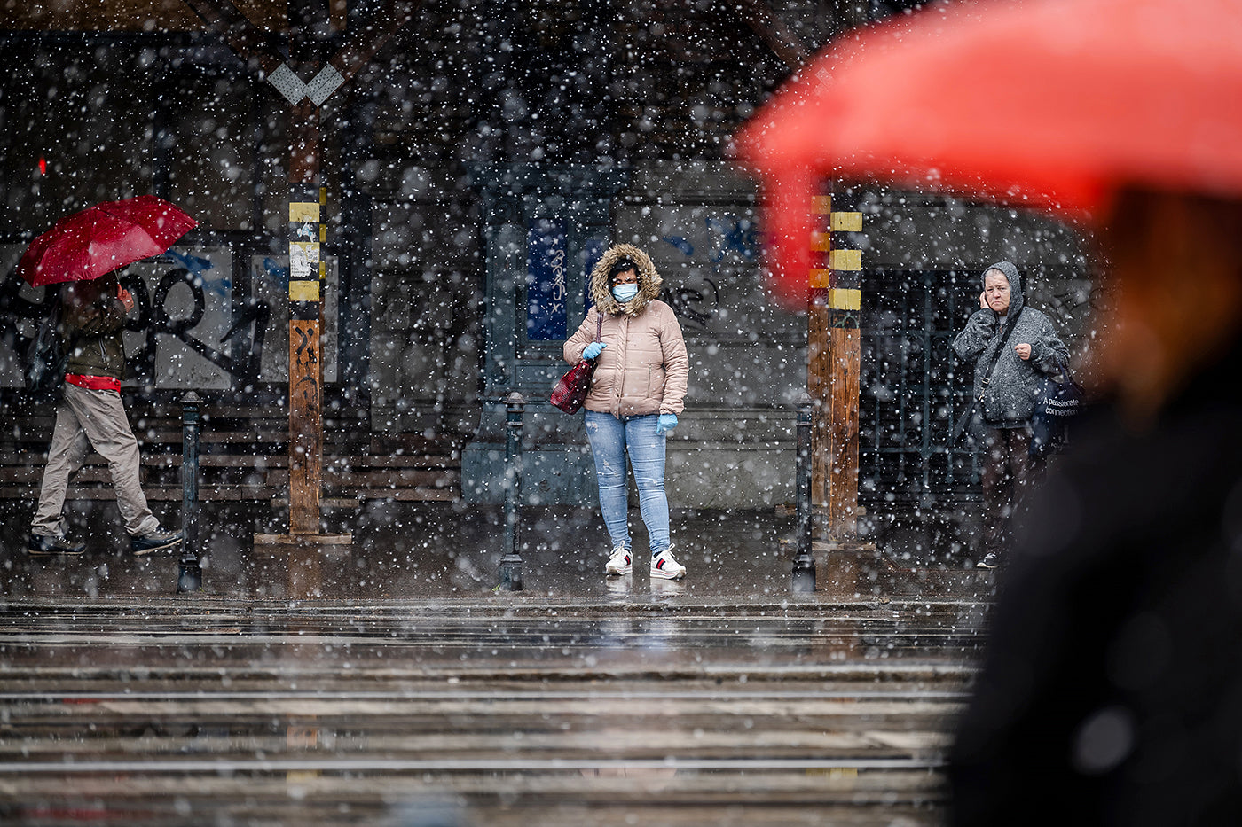 In the snow at Nyugati #2261