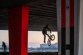 Bikers practicing under the Petőfi Bridge #2290