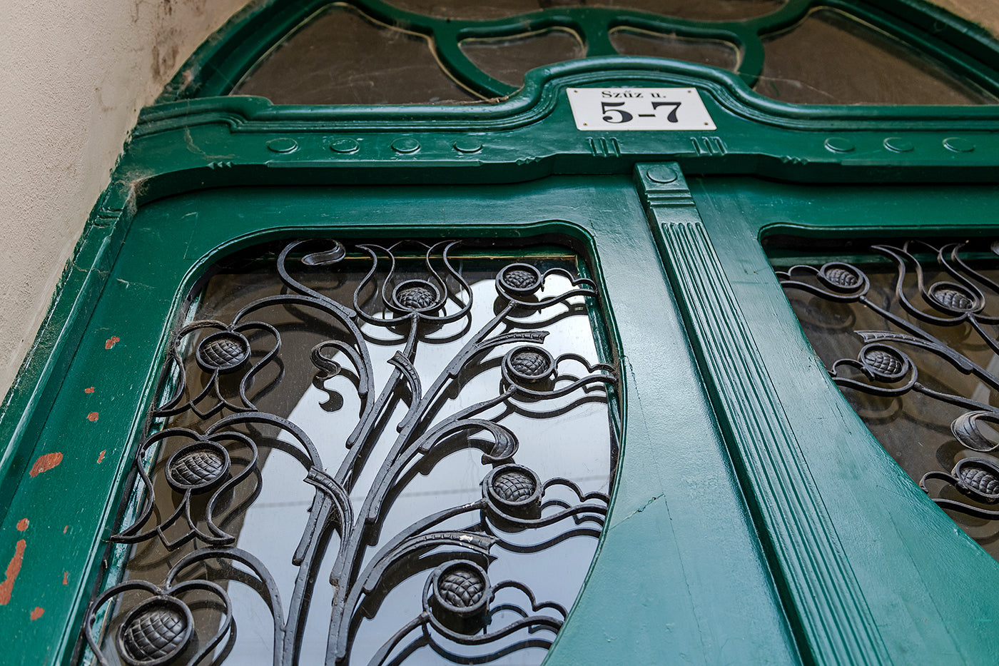 Detail of gates 5-7 of Szőz utca #2336