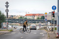Cyclist on the Pázmány Péter Promenade #2434