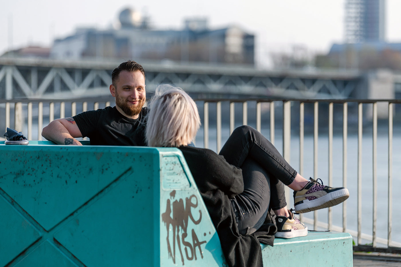 Young people on Nehru beach #2738