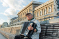 Accordion player at Fővám Square #2815