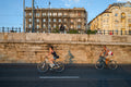 Cyclists on the closed lower quay #2825