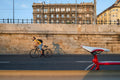 Cyclists on the closed lower quay #2826