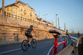 Cyclists on the closed lower quay #2828