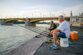 Fishermen on the Danube Bank #2857