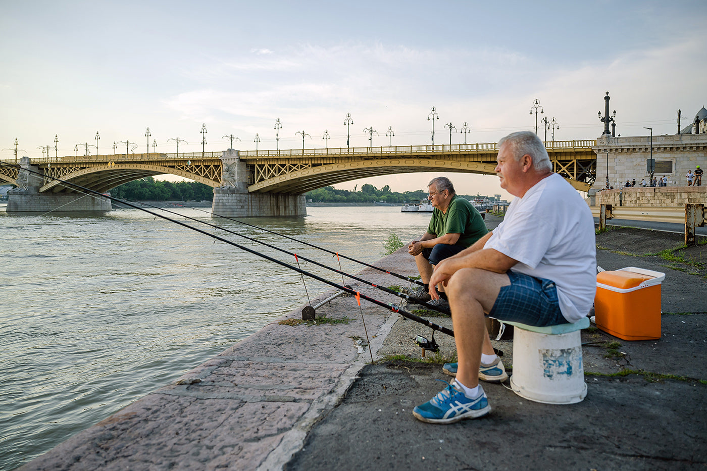Fishermen on the Danube Bank #2857