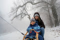 Sledding on Normafa #3056
