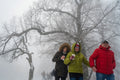 Hikers on the snowy Normafa #3057