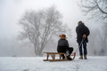 Sledding on Normafa #3071