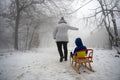 Sledding on Normafa #3079