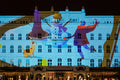 Christmas light painting on Vörösmarty Square #3101