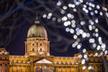 Budai Vár karácsonyi fényekkel az Eötvös térről #3112