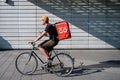 Bicycle courier at Újbuda center #3294
