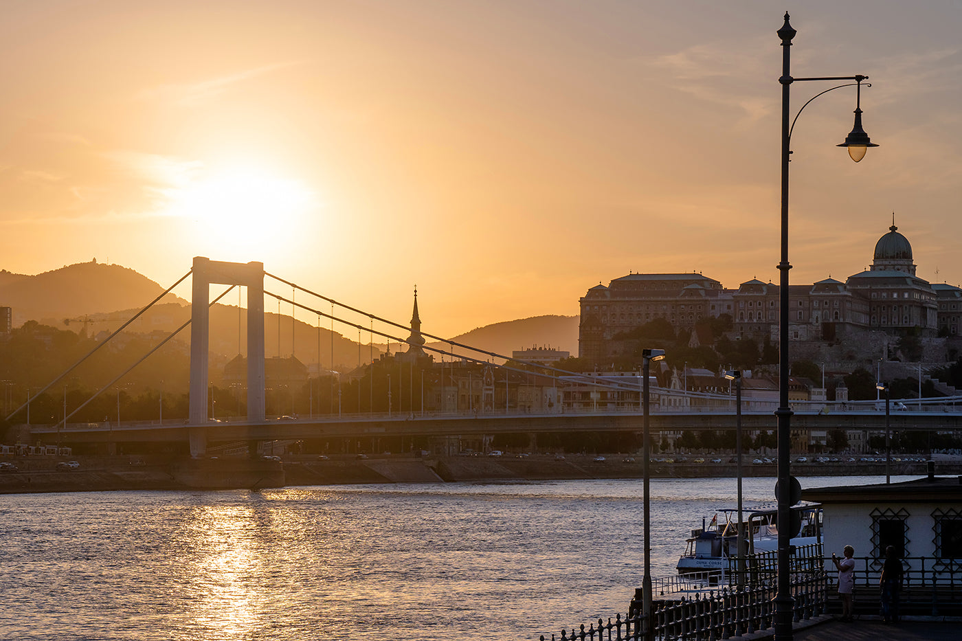 Elizabeth Bridge and Buda Castle at sunset #3310