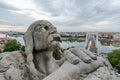 Gellért statue pagan and Budapest skyline #3608