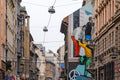 Mural commemorating the fall of the Berlin Wall on Akácfa Street #4114