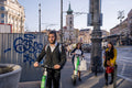 Scooter riders on Kálvin Square #4177