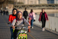 Tourists cycling on Nehru Beach #4216