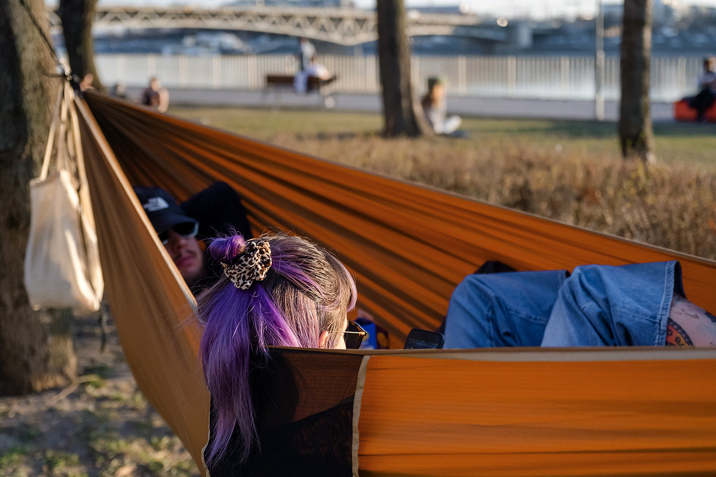 Relaxing in a hammock on Nehru Beach #4217