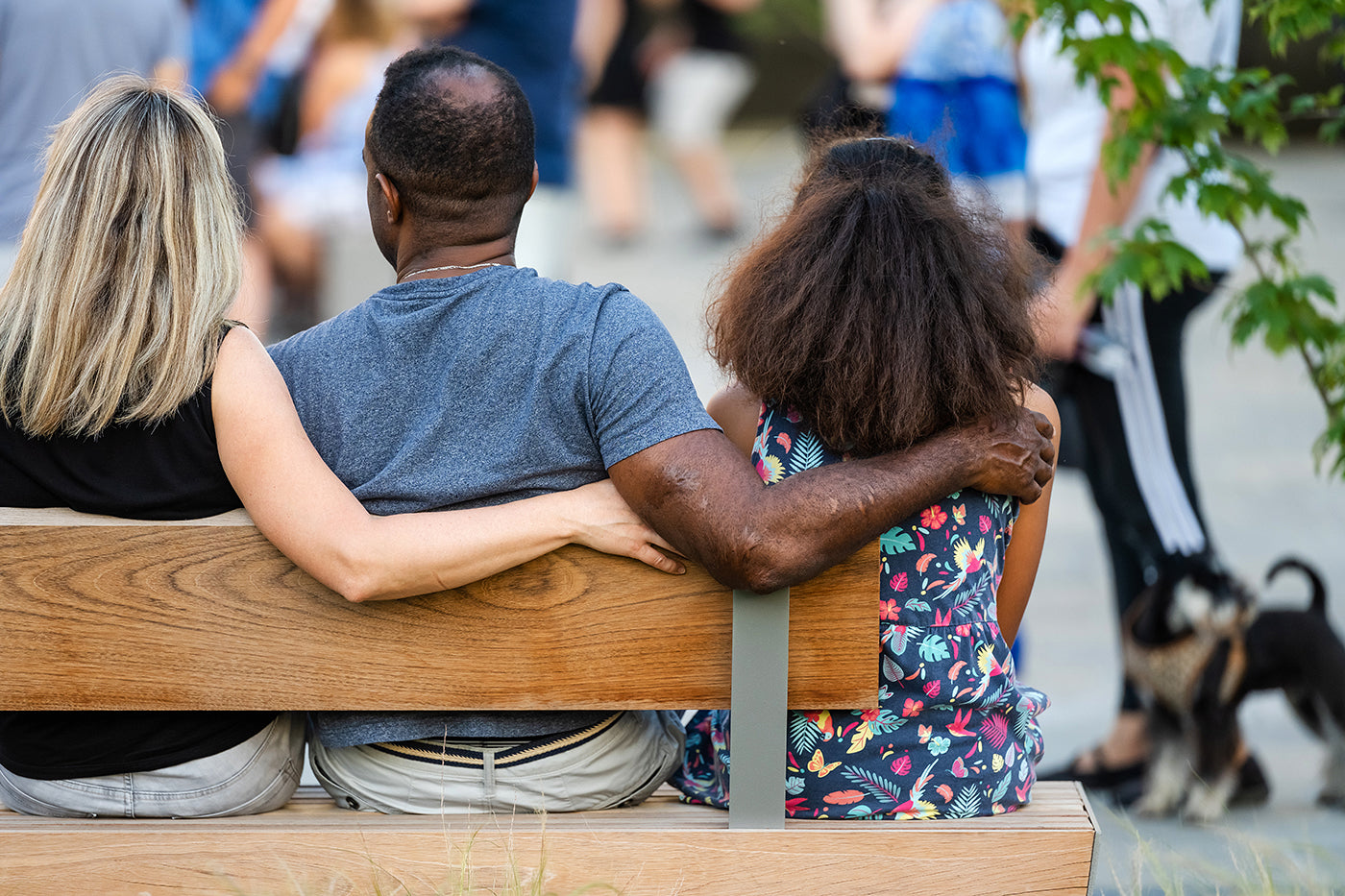 People sitting on a bench at the Ethnographic Museum #4298