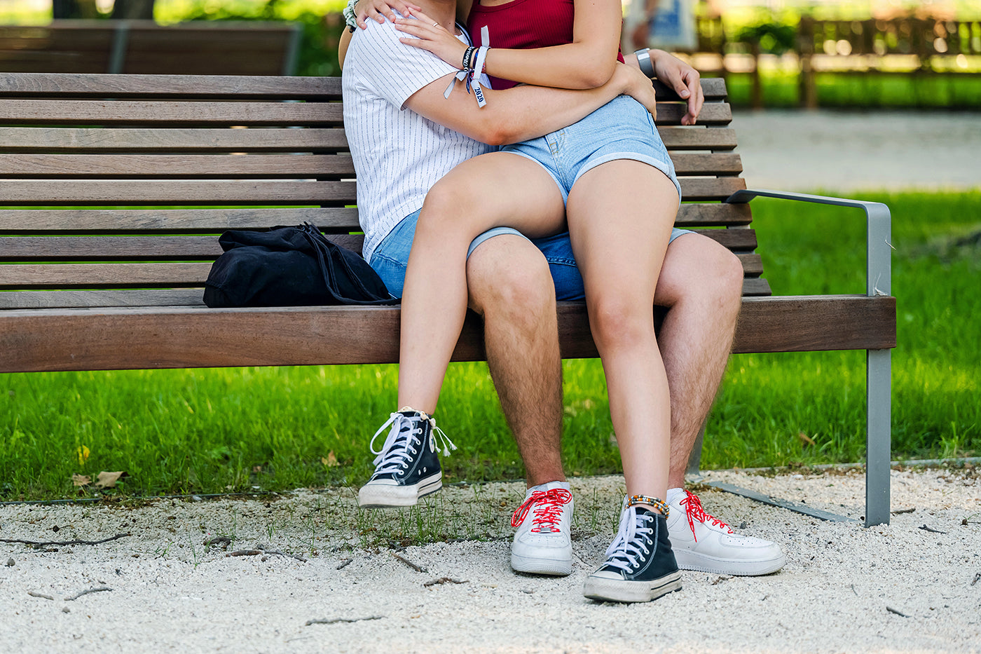 Couple on a bench in the City Park #4321
