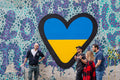 Ukrán szív falfestmény a Dob utcában #4383