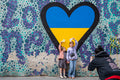 Ukrainian children in front of the Ukrainian Heart on Dob Street #4384