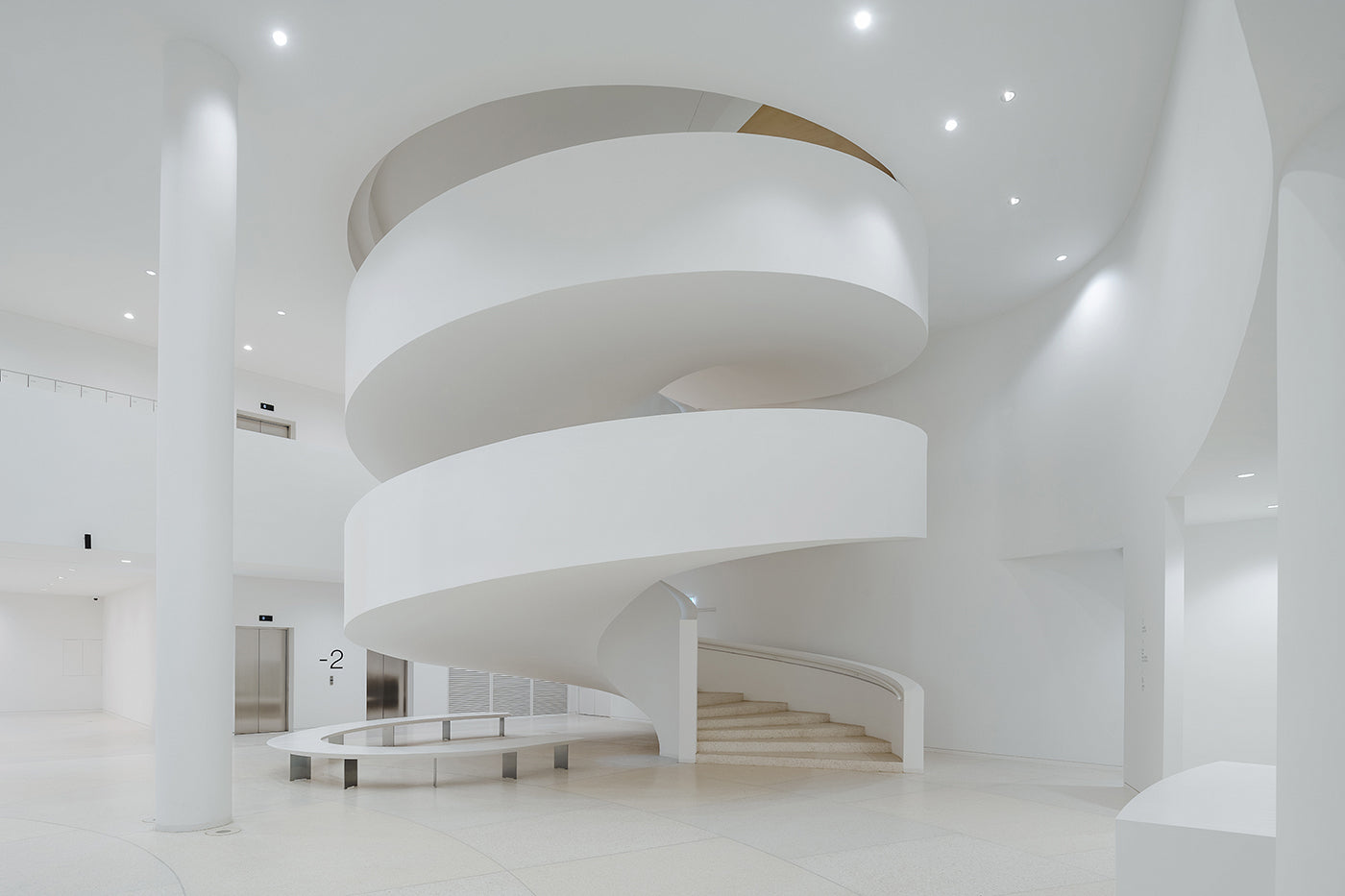 Spiral staircase in the Hungarian Music House #4437