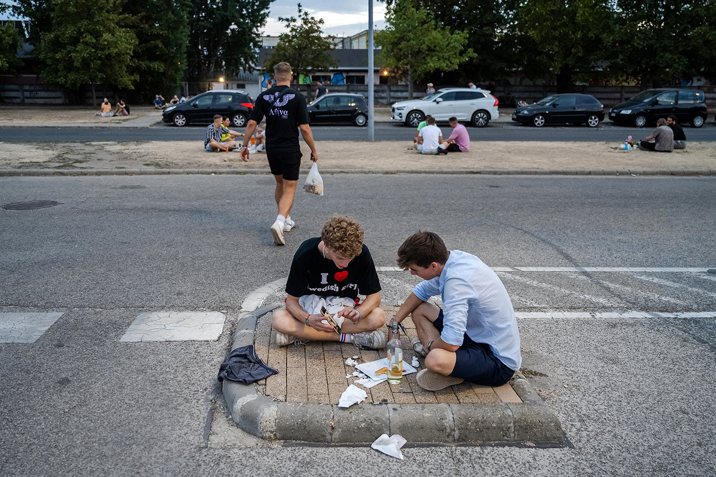 Foundation work in front of Sziget in the Auchan parking lot #4489