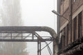 Detail of Csepel Works in fog #4512