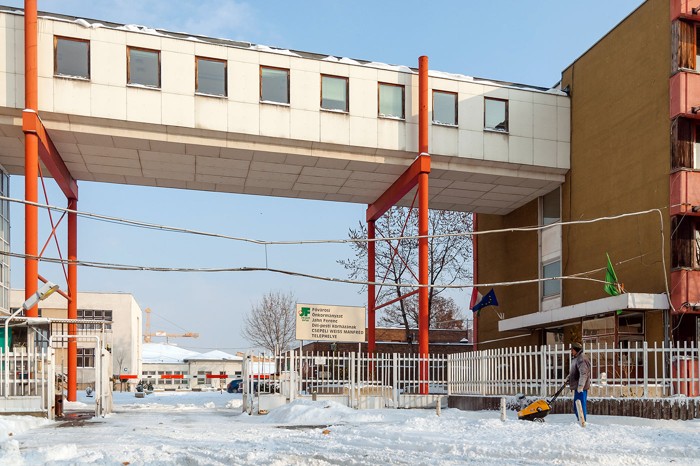 Csepel Hospital in winter #4518