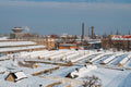 Snowy landscape of Csepel Works #4520