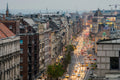 Rákóczi Road from the top of the Astoria Hotel #4537