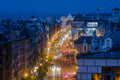 Rákóczi Street at night from the top of the Astoria Hotel #4542