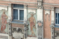 Detail of the facade of Magyar Street 1 #4543
